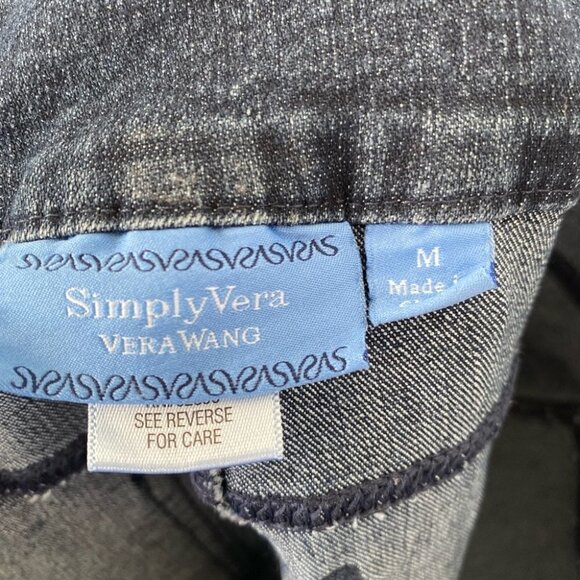 SIMPLY Vera - Vera Wang Pull On Jeggings Skinny Jean Style Womens Medium - Picture 5 of 6